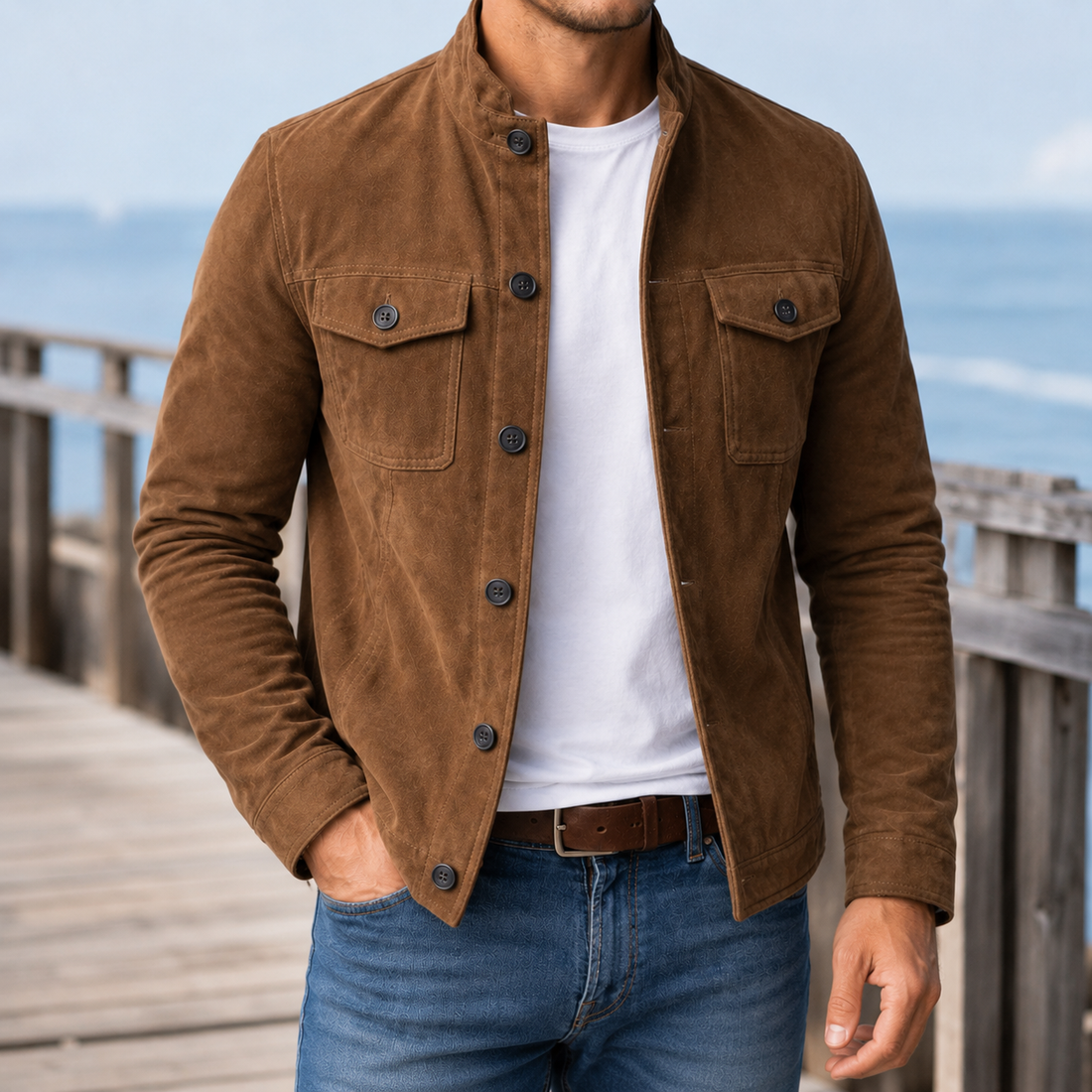 Magnus Military Jacket - Brown