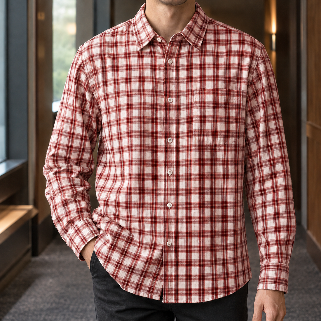 Cooper-Reid Plaid Overshirt - Red