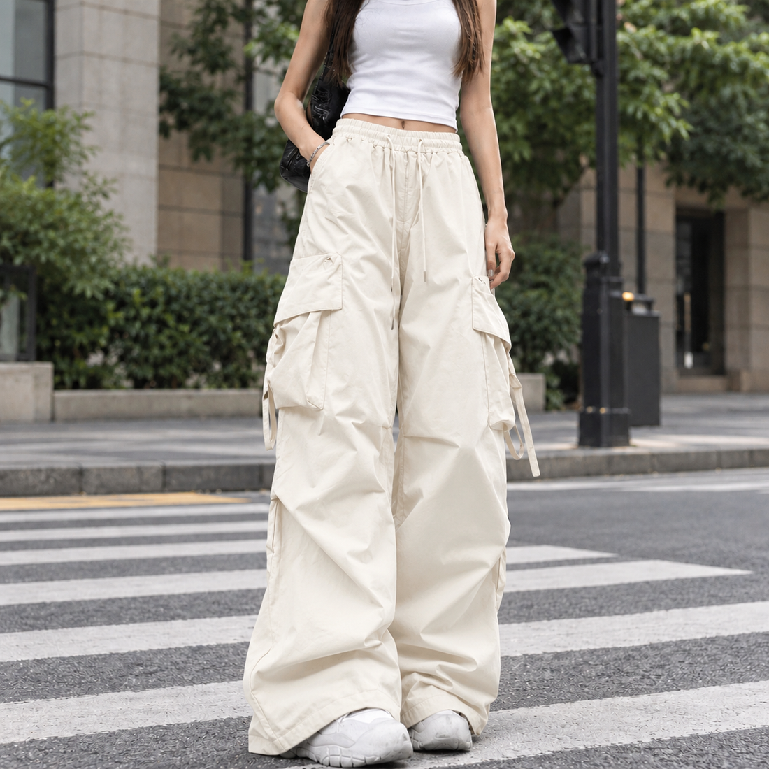 Emilia-Jade Wide Leg Pants - Apricot