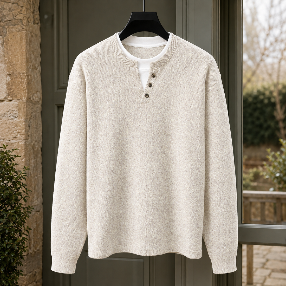 Christian-Ellis Layered Sweater - Cream