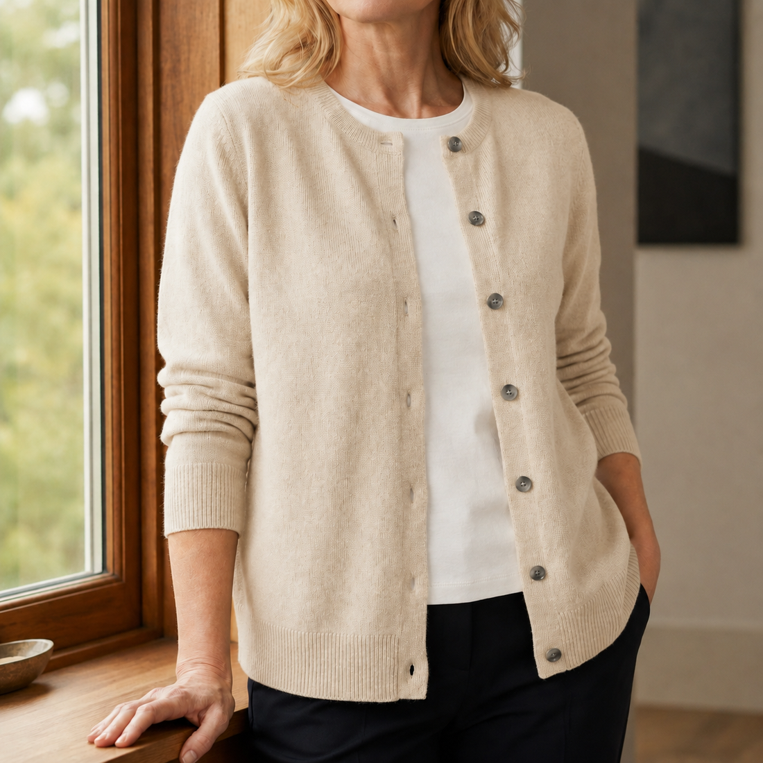 Annabel-Jane Soft Knit Sweater - Beige