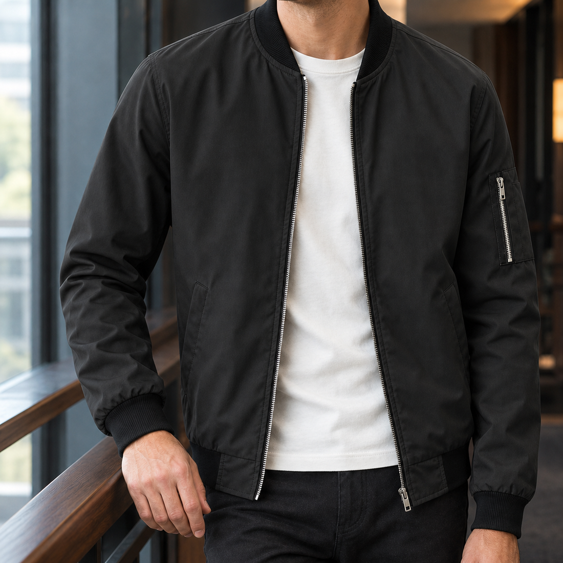 Neil-Tate Bomber Jacket - Black