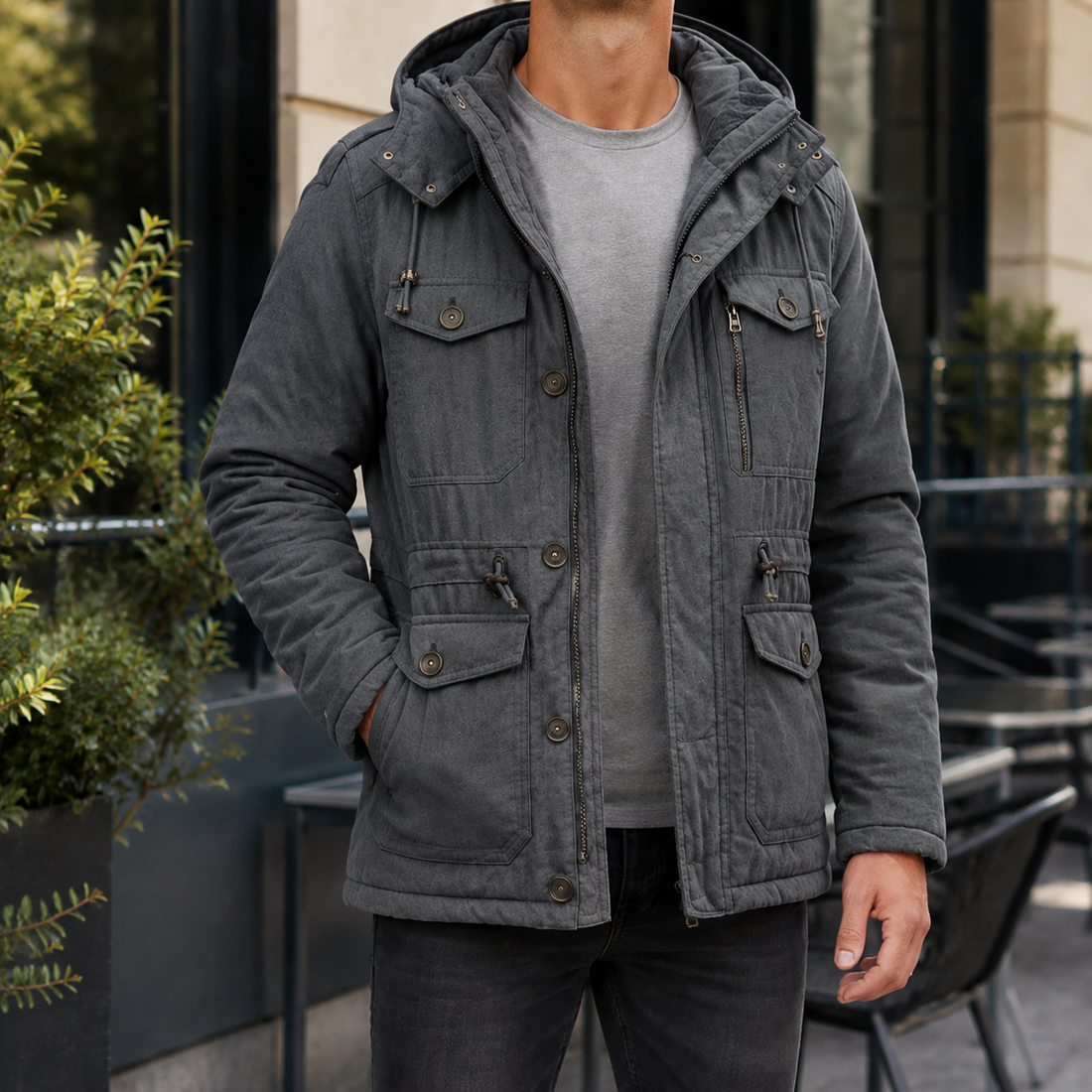 Valentin-Tate Utility Jacket - Gray