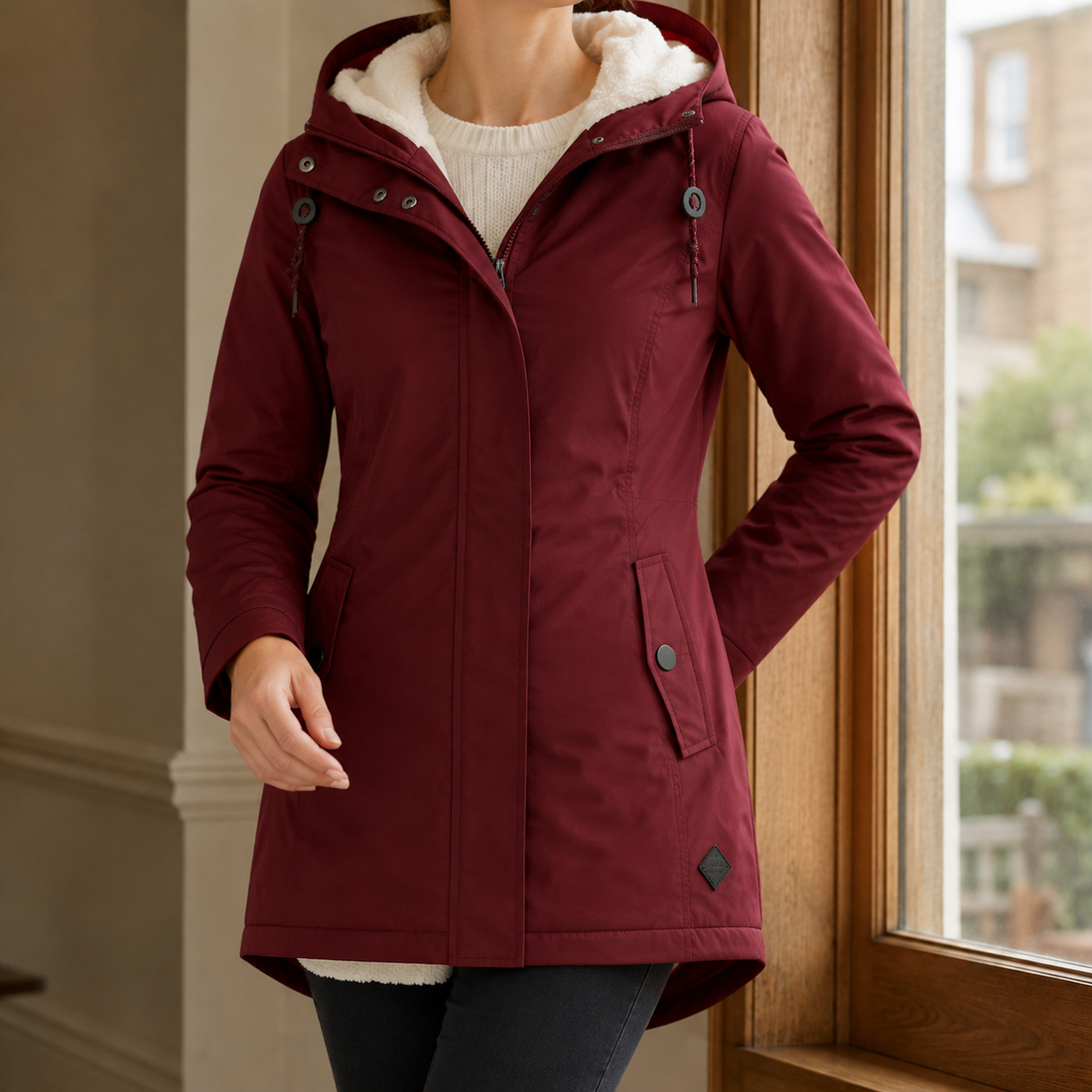 Vera-Rose Pile-Lined Parka - Red