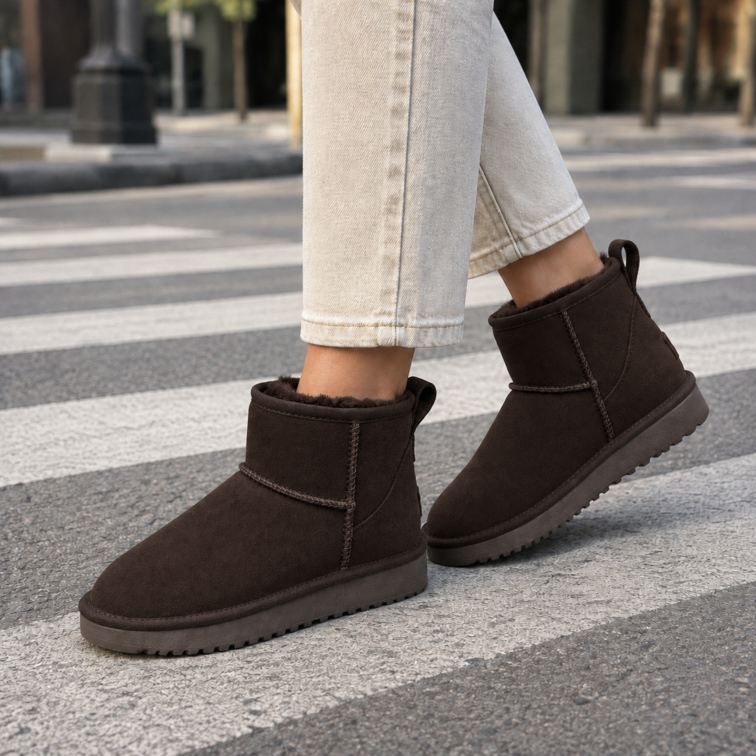 Sarti Suede Ankle Boots - Dark Brown