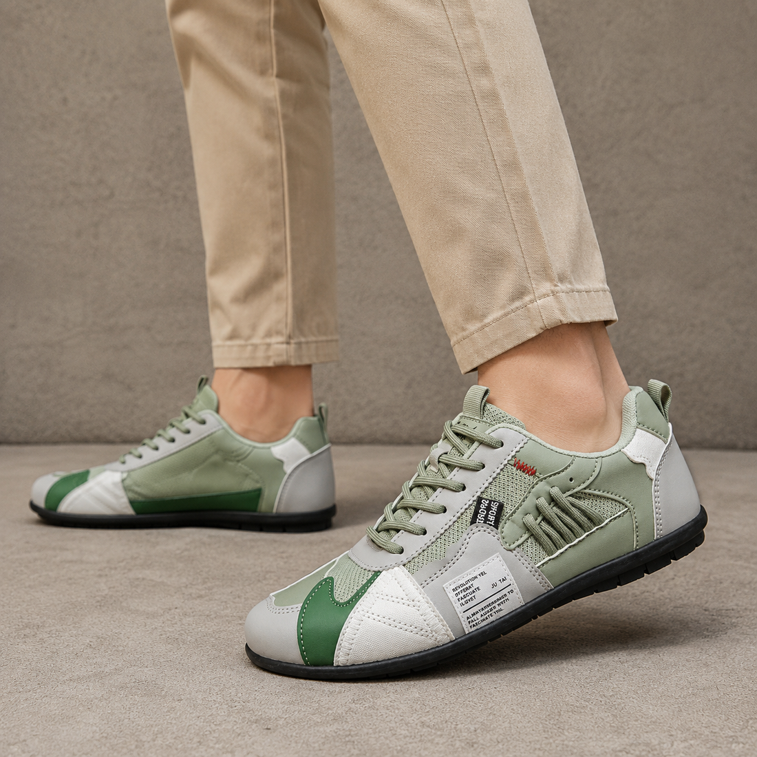 Montero Retro Color-Block Sneakers - Green