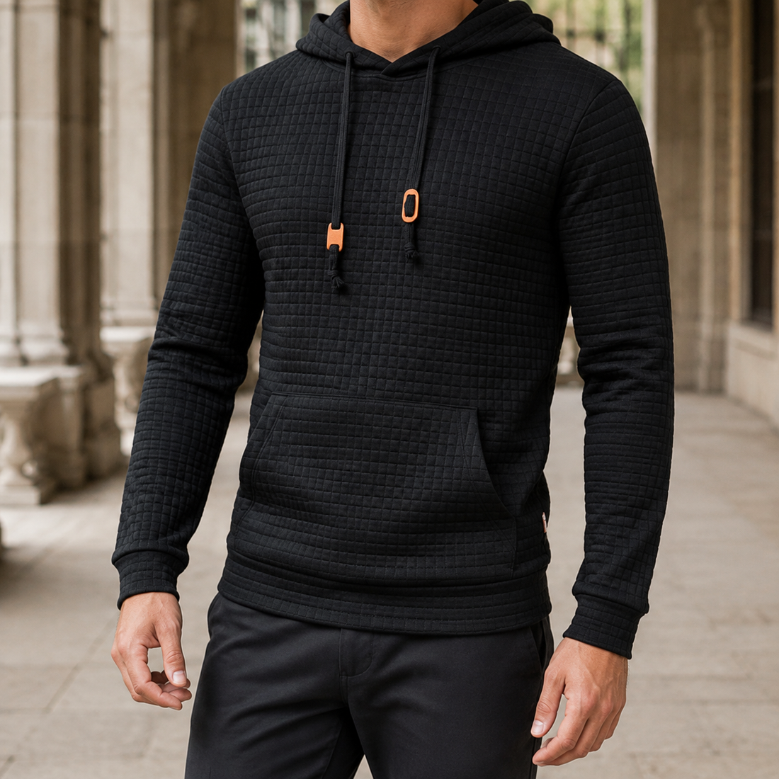 Arthur Waffle Hoodie - Black