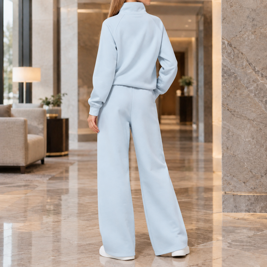 Sibylla Wide Leg Set - Light Blue