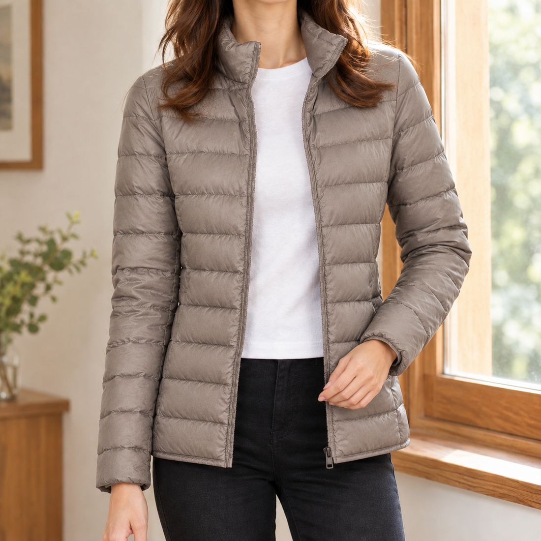 Sonia-Mae Quilted Jacket - Taupe