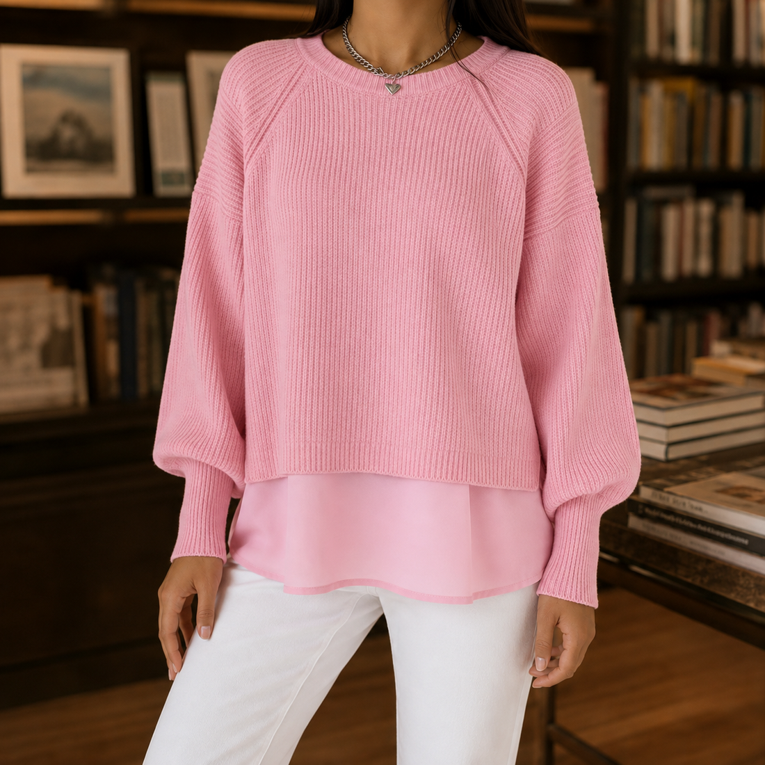 Marlene-Jade Ribbed Sweater - Pink