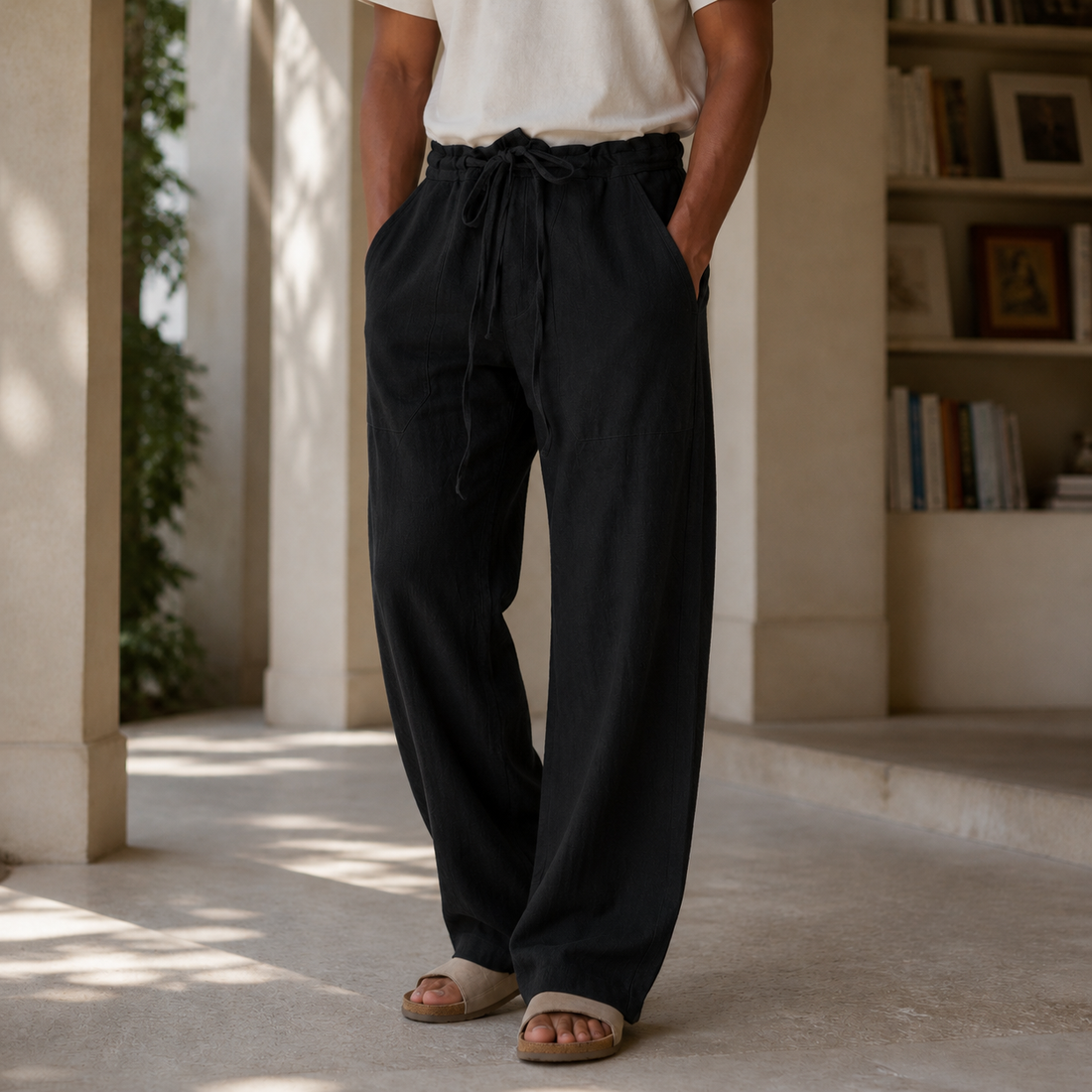 Evander-Flynn Wide Leg Pants - Black