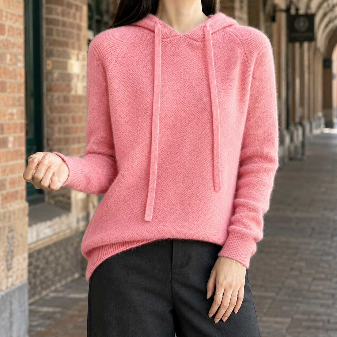 Gabriella-Rose Merino Wool Sweater - Pink
