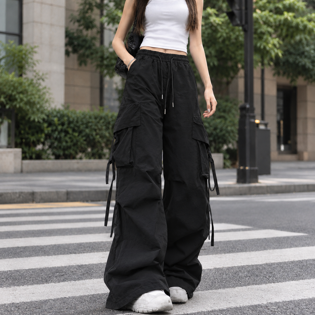 Emilia-Jade Wide Leg Pants - Black