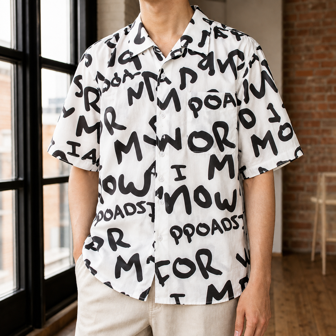 Gabriel-Hayes Tropical Shirt - White