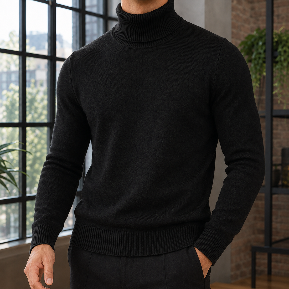 Nico Merino Wool Sweater - Black