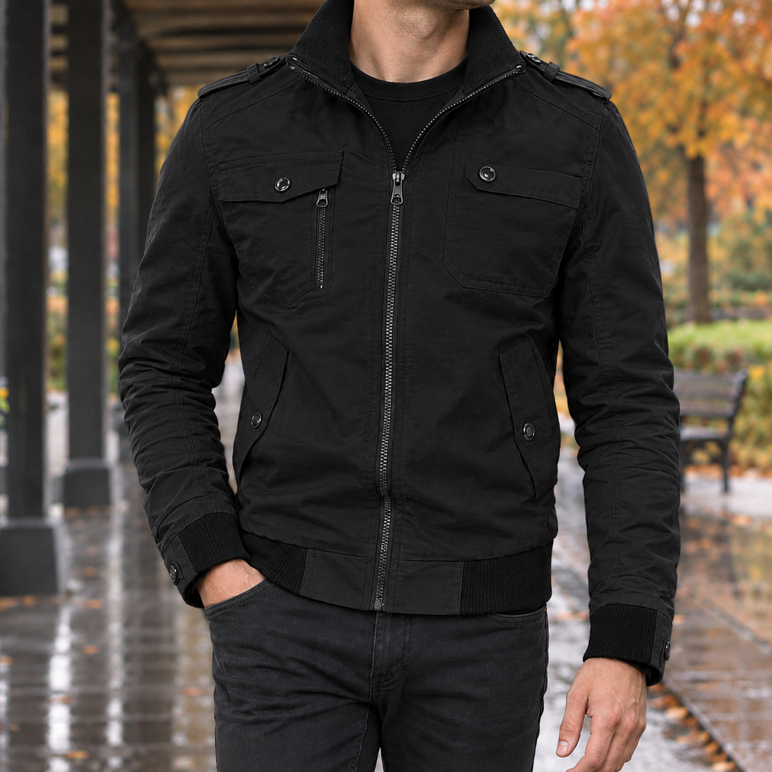 Adam-Wren Utility Jacket - Black