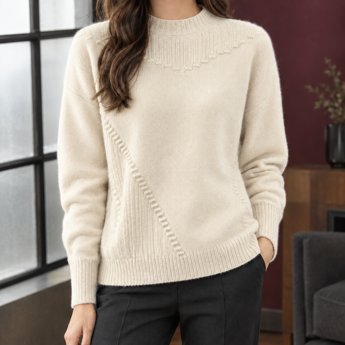 Hallie-June Cashmere Sweater - Apricot