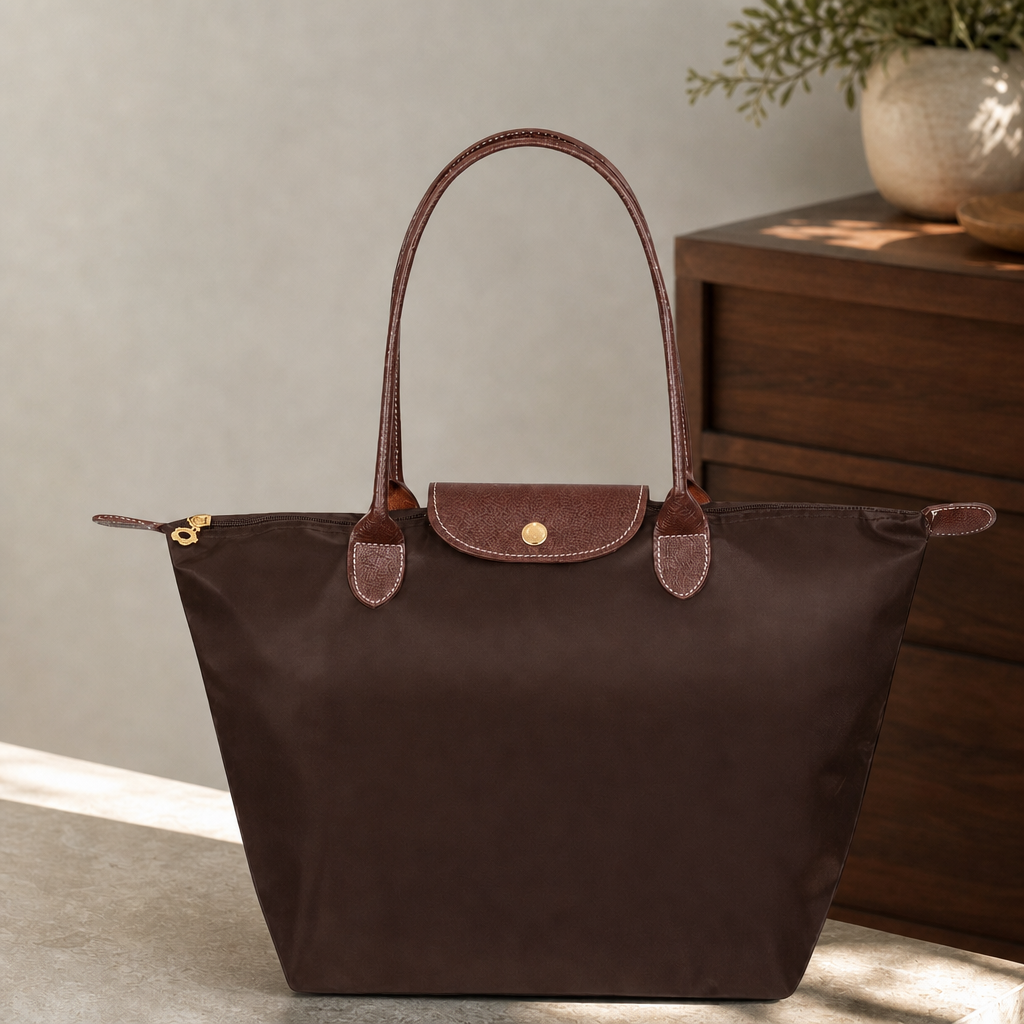 Lecce Zip Tote Bag - Kaffee