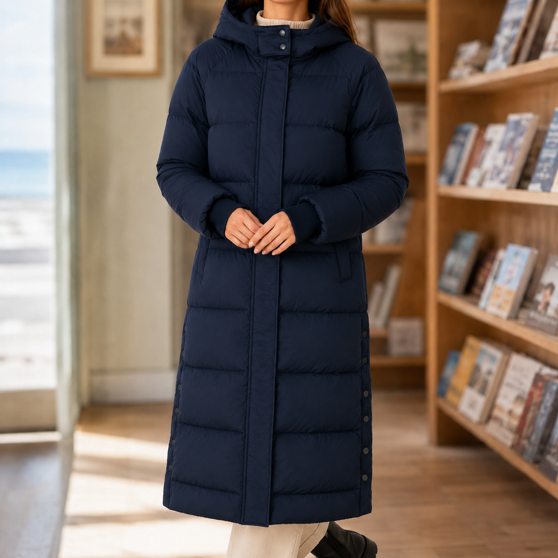 April-Grace Puffer Coat - Navy