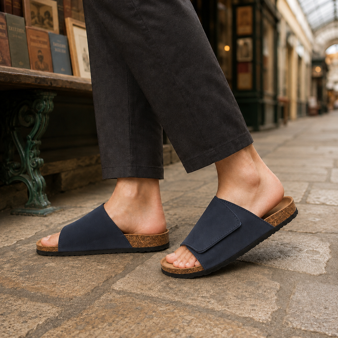 Grosseto Adjustable Sandals - Blue