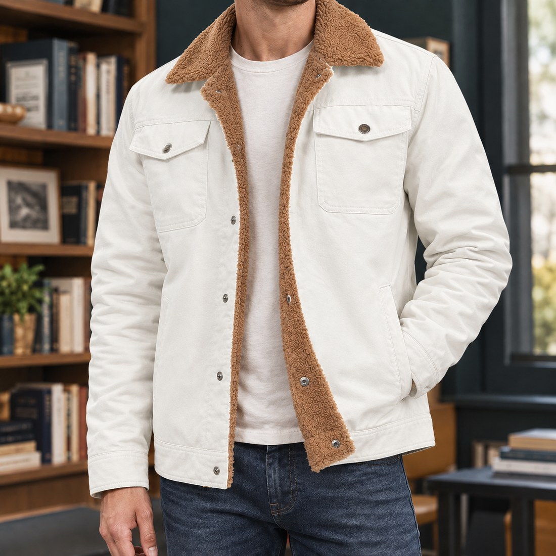 Philemon-Wren Workwear Jacket - White