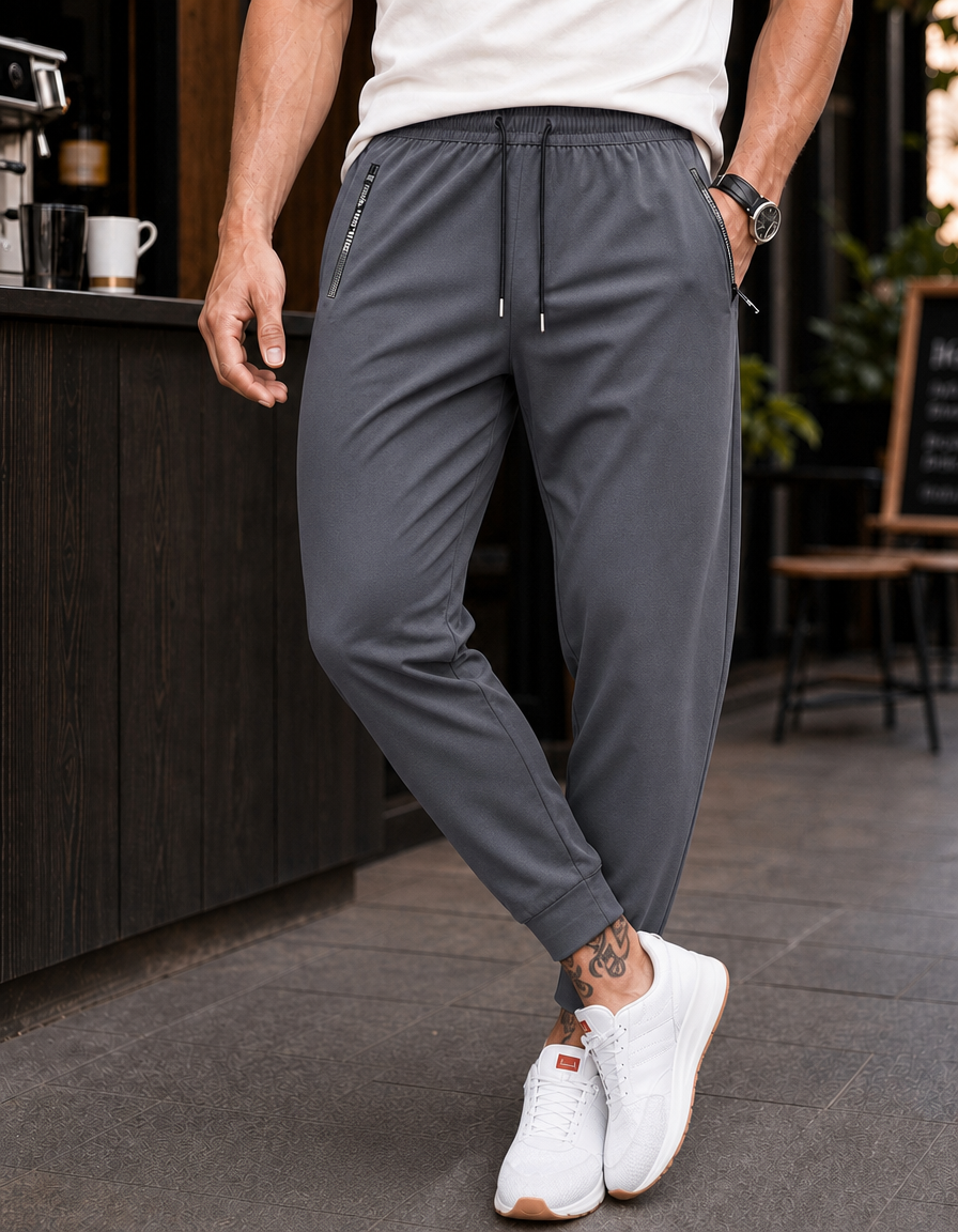 Alaric Tapered Joggers - Gray