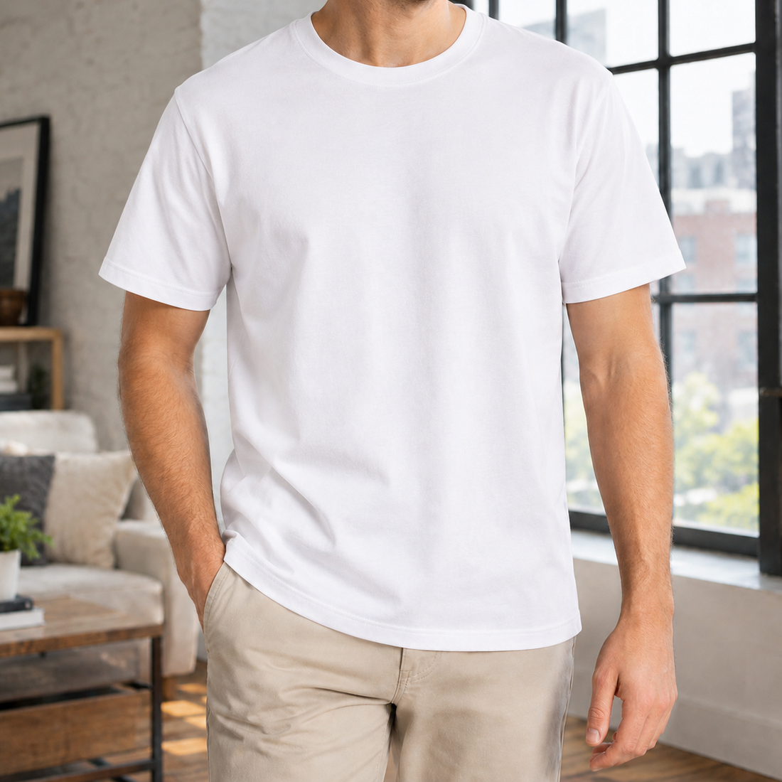Colm Crewneck T-Shirt - White