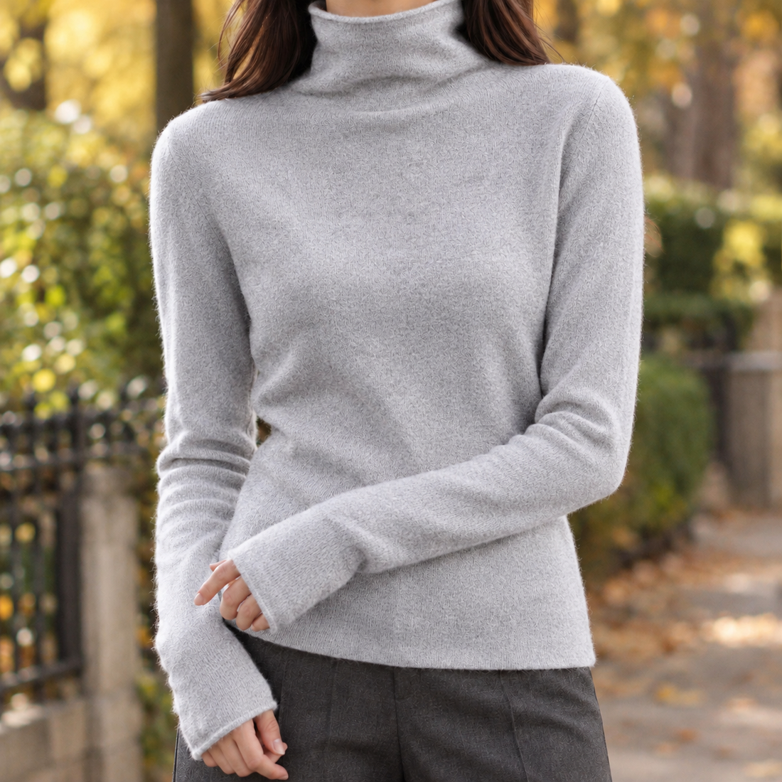 Josephine-Jane Wool Turtleneck - Gray