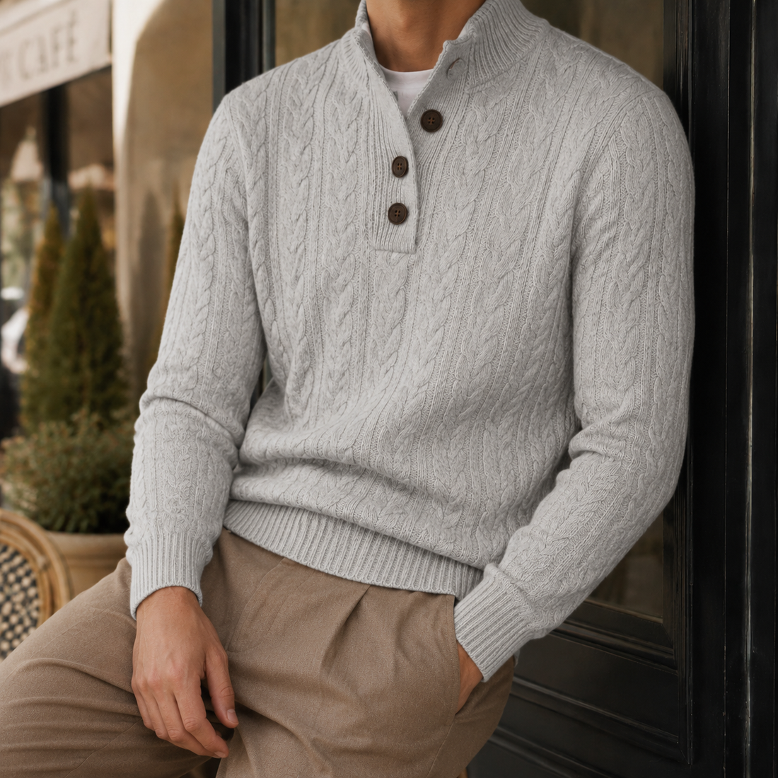 Barnaby Cashmere Sweater - Gray