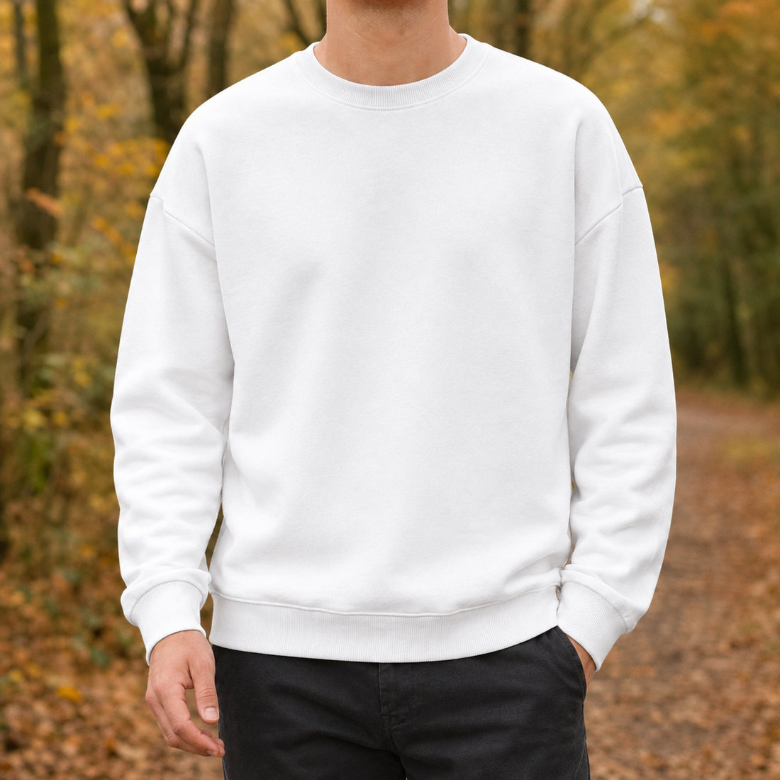 Robert-Miles Crew Neck Sweater - White