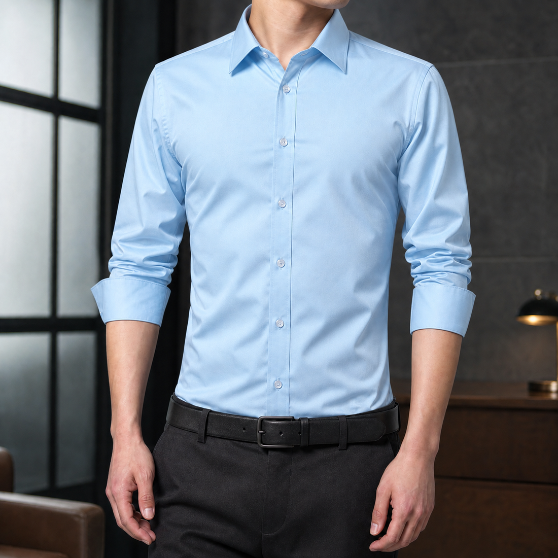 Connor-Wade Slim Fit Shirt - Light Blue