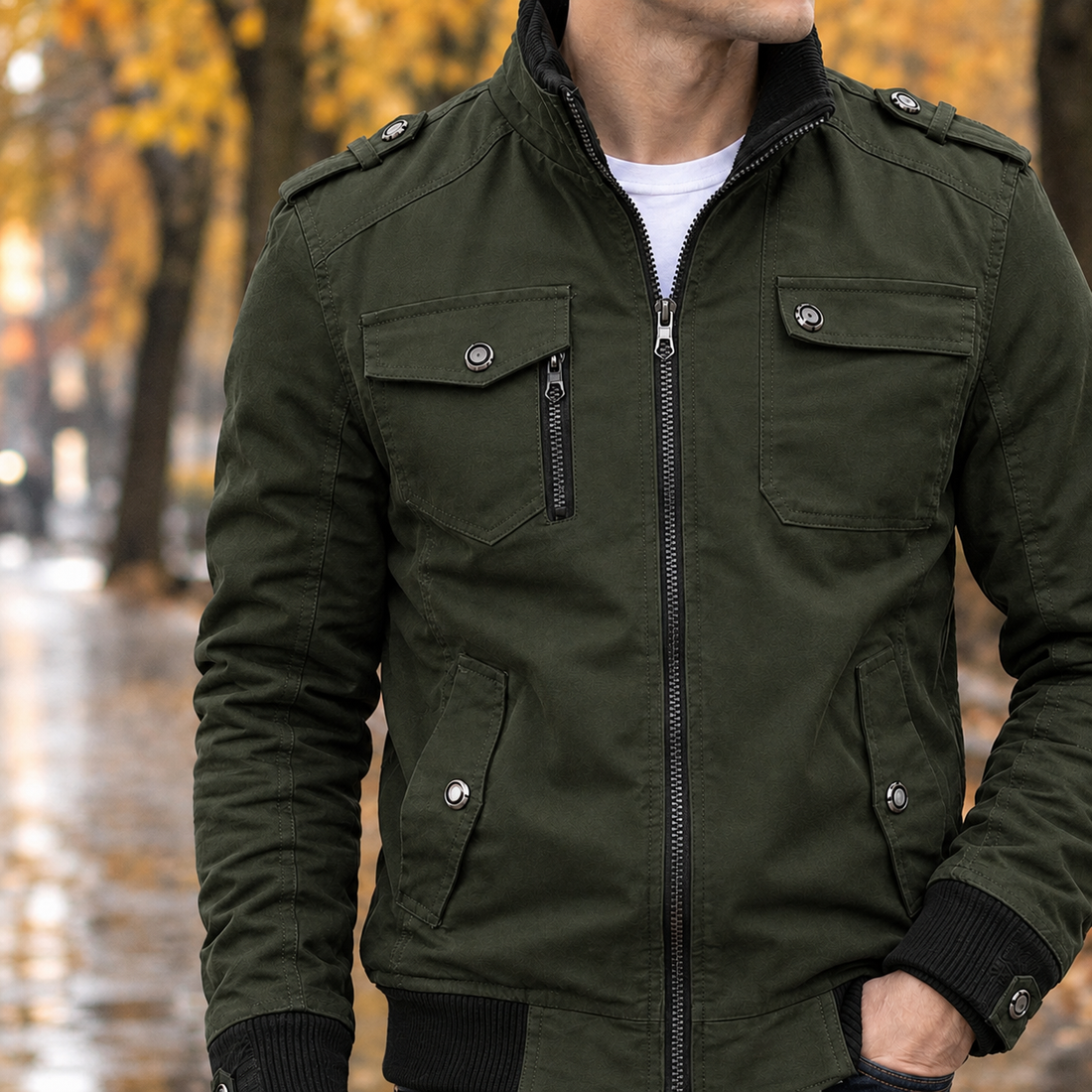 Octavian-West Utility Jacket - Military