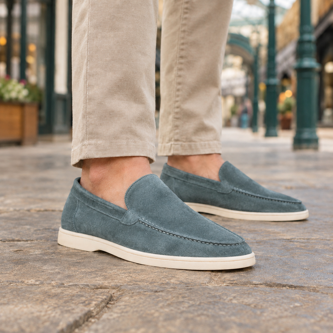 Bentivoglio Slip-On Loafers - Sea Blue
