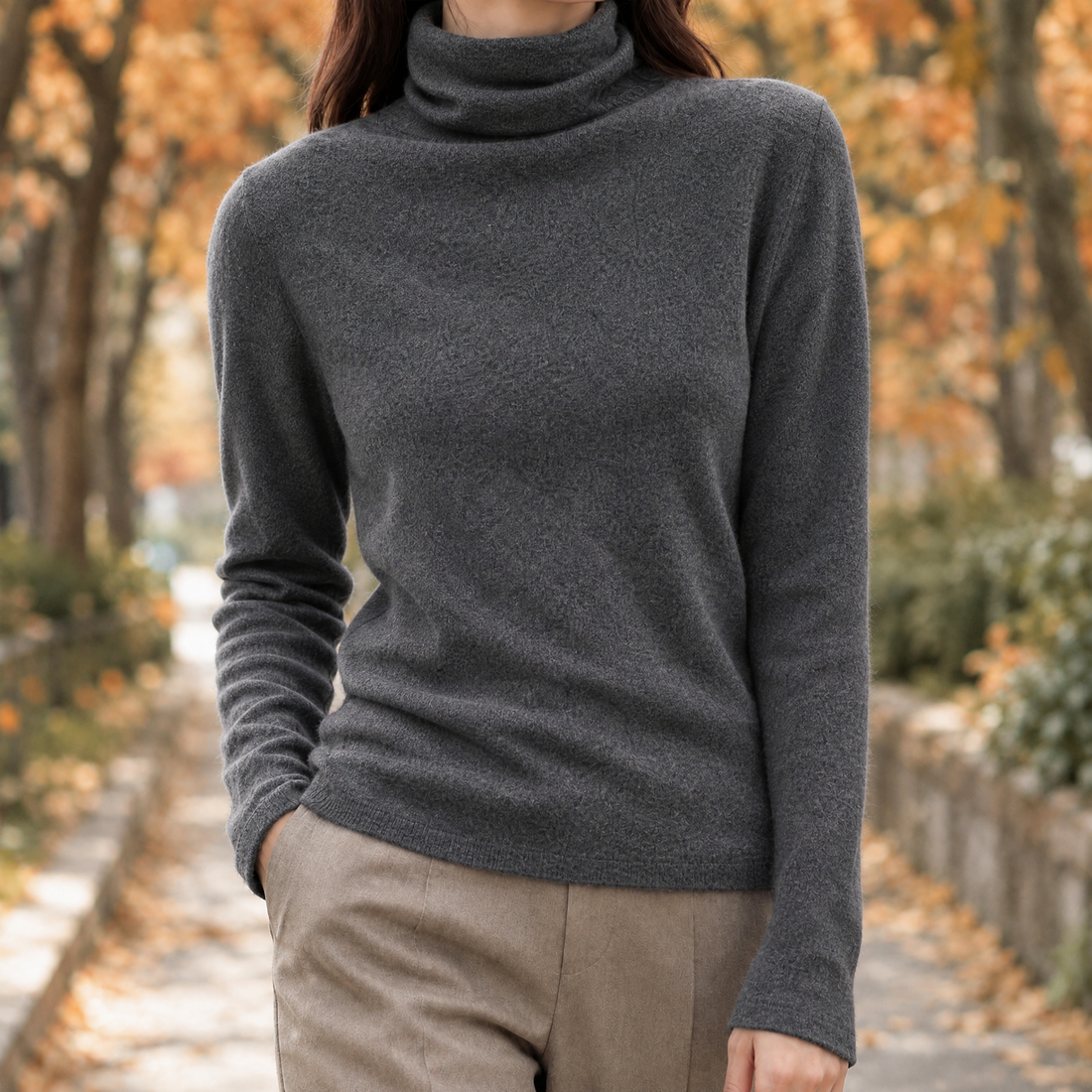 Katrina-Rae Wool Sweater - Dark Gray