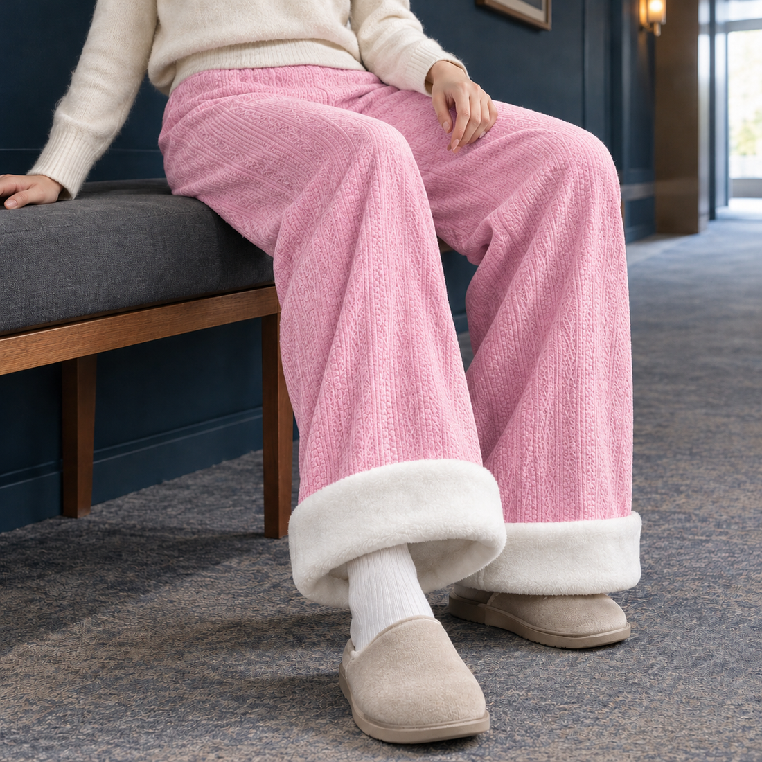 Sylvaine-Faye Wide-Leg Pants - Pink