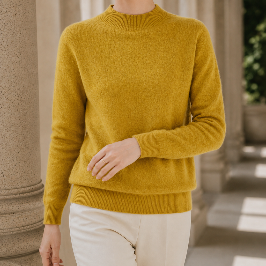 Francesca Cashmere Sweater - Yellow