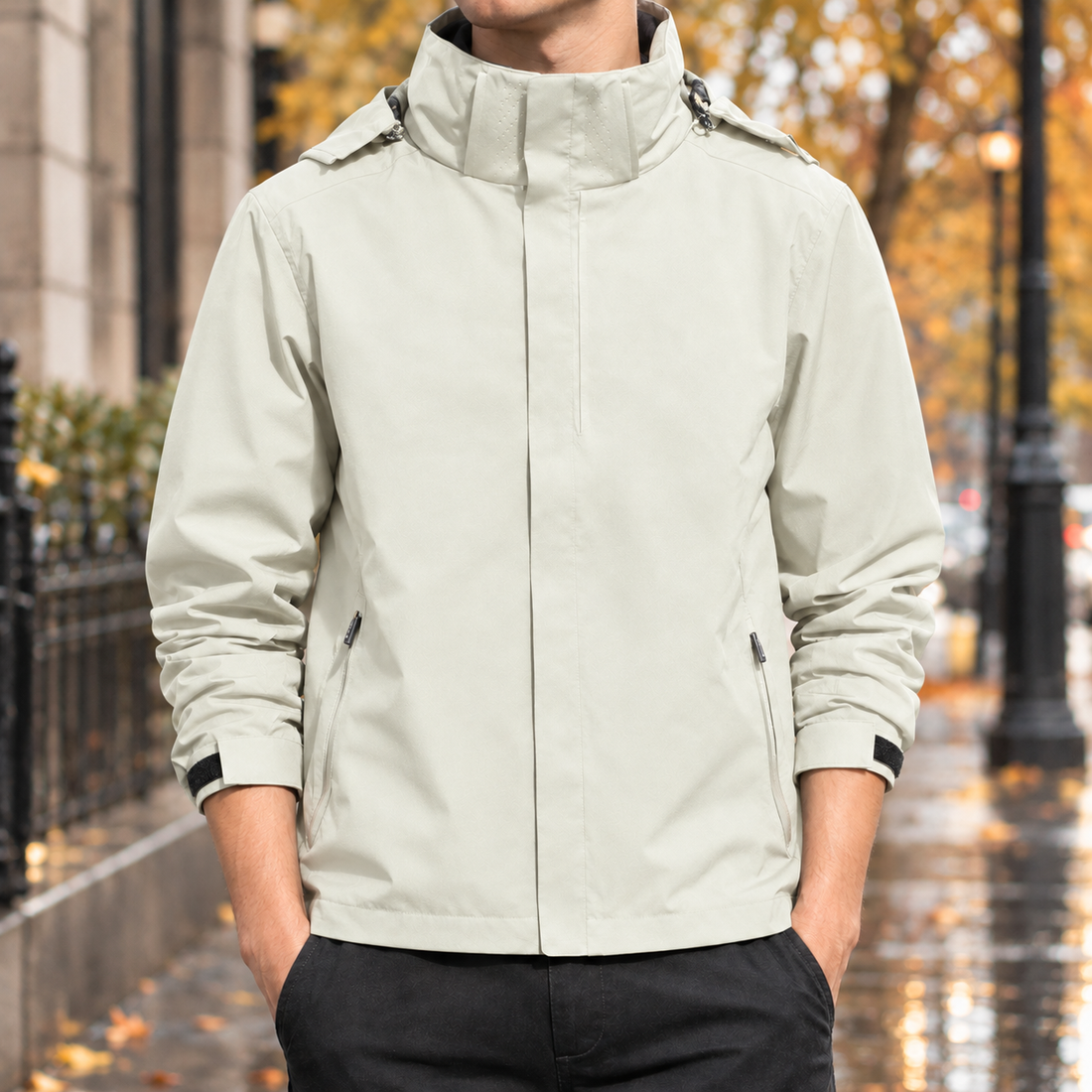 Macaire-Flynn Hooded Jacket - Ivory White