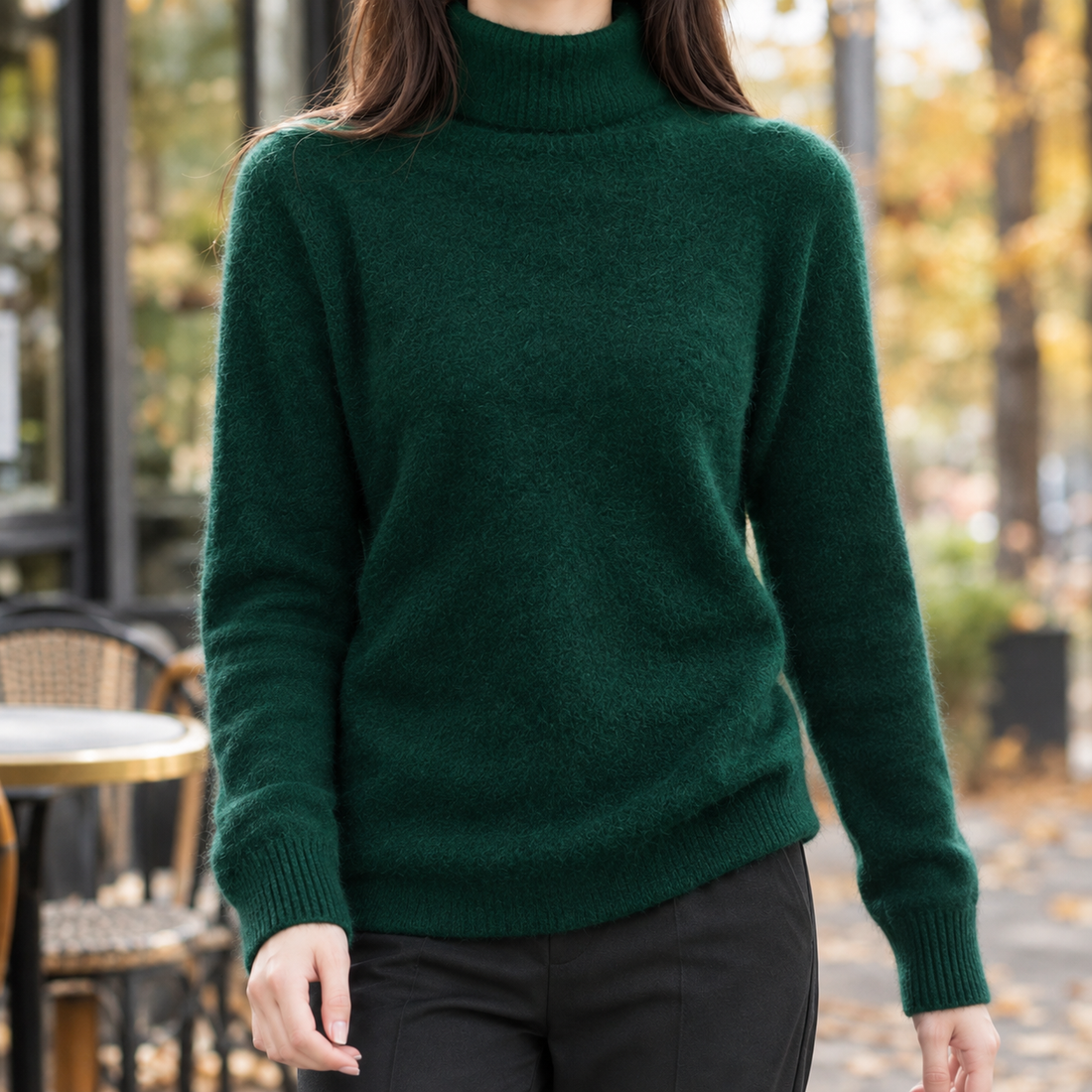 Emmeline-Elise Cashmere Sweater - Dark Green