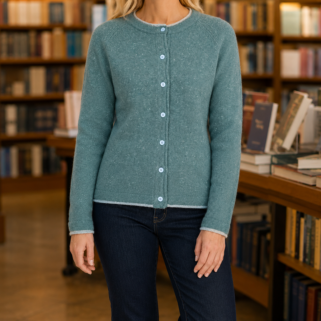 Mina Cashmere Sweater - Turquoise