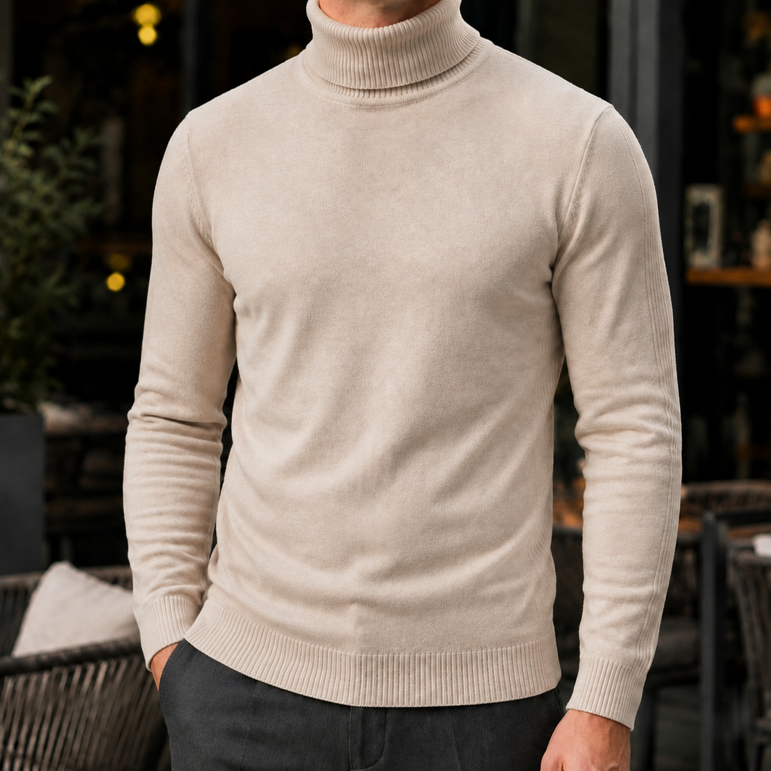 Matthias-Lane Turtleneck Sweater - Beige