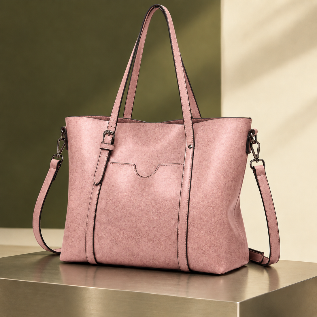 Ancona Convertible Tote Bag - Pink