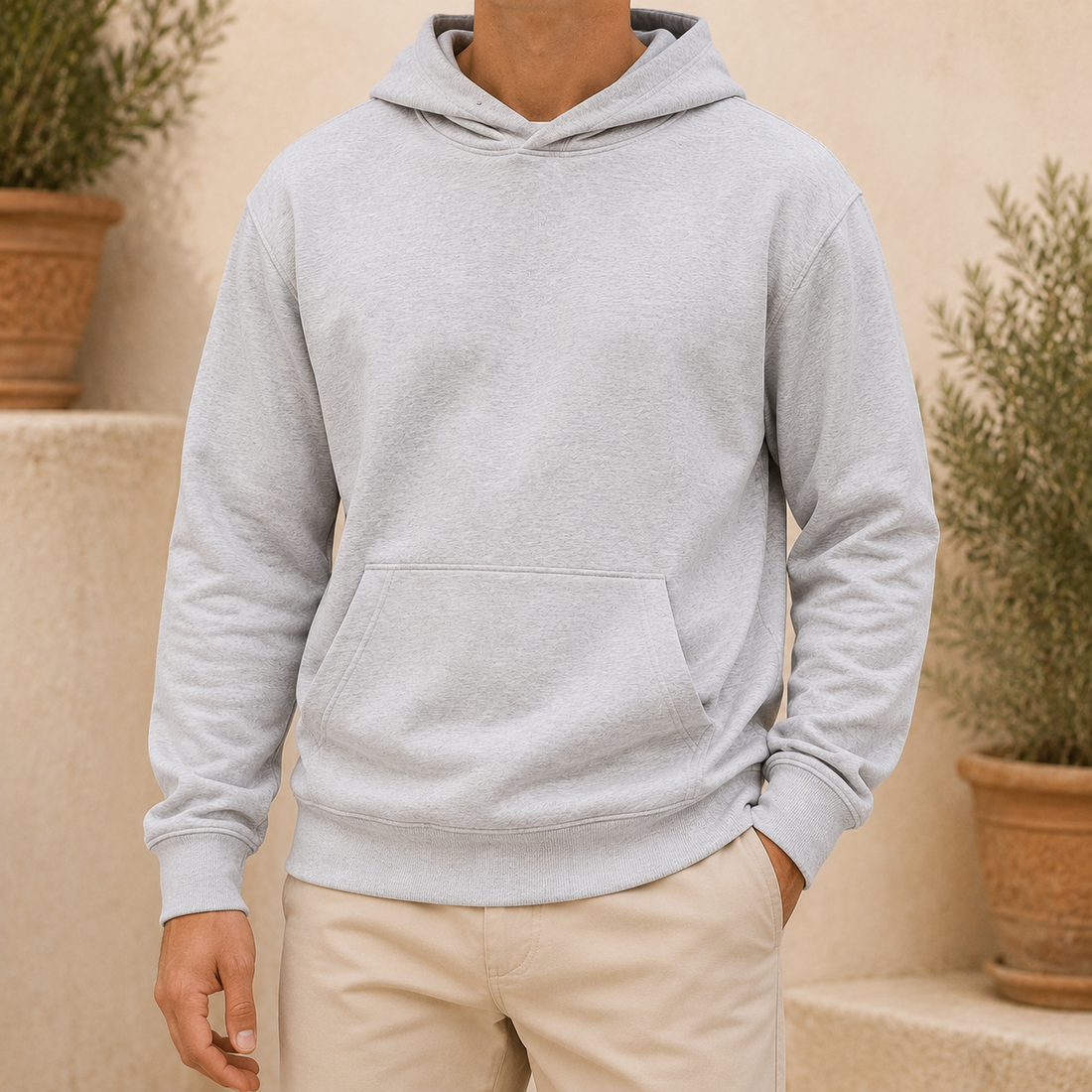 Huston Pullover Hoodie - Light Gray
