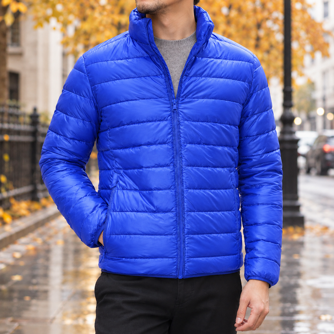 Gaspard-James Cashmere Puffer Jacket - Royal Blue