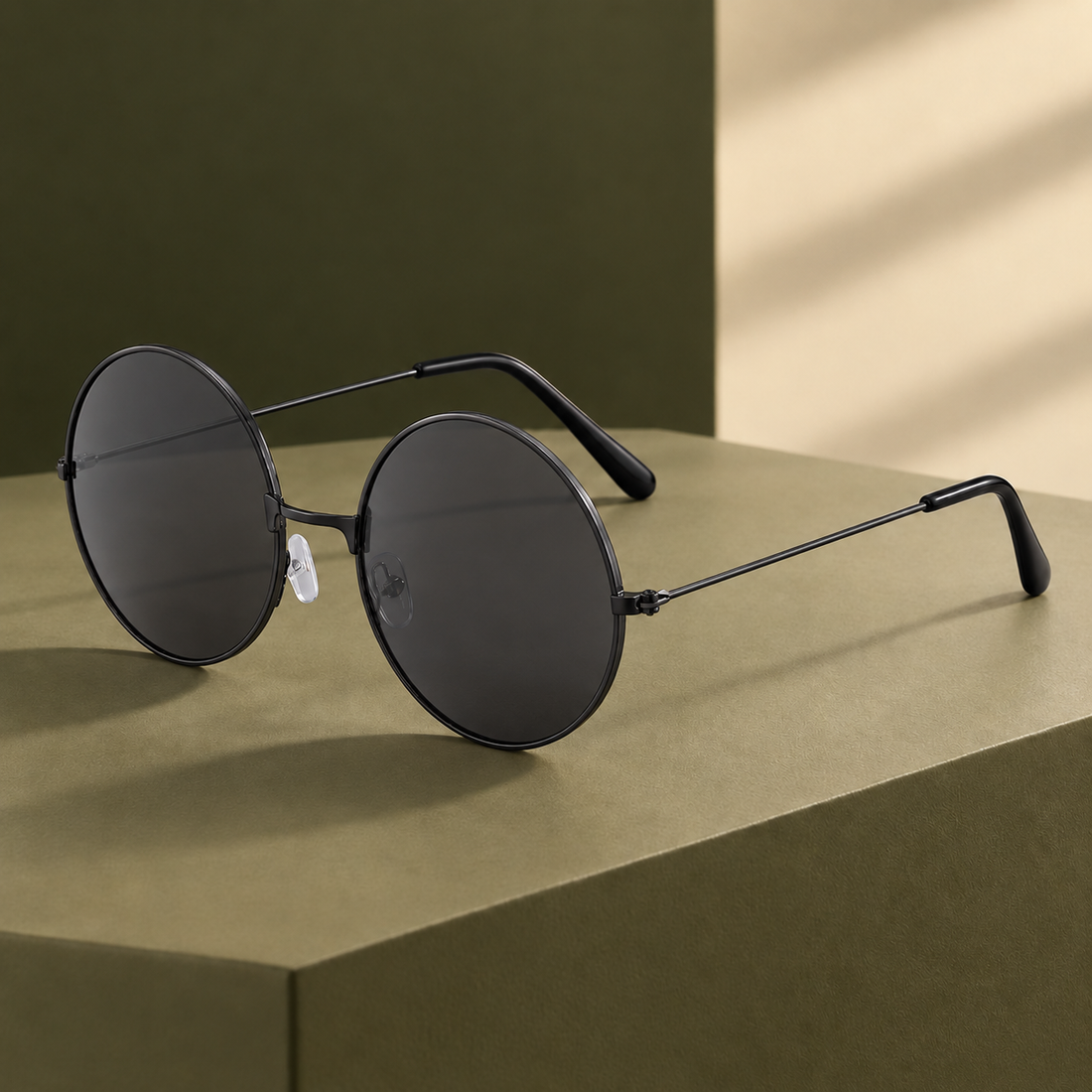 Amaury Retro Sunglasses - Charcoal Gray