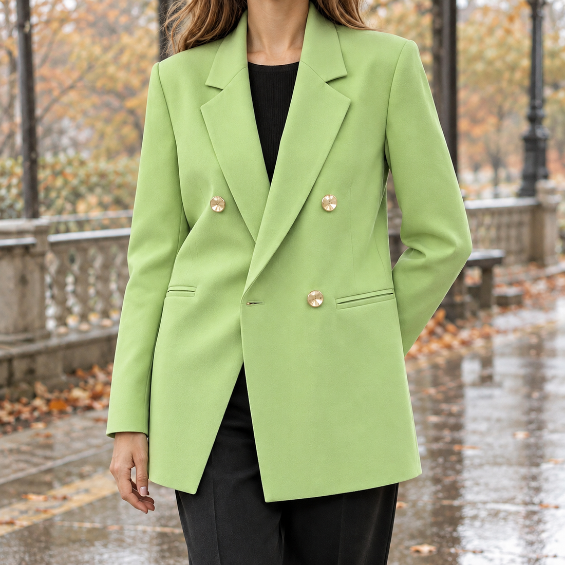 Cassidy-Claire Tailored Blazer - Lime Green