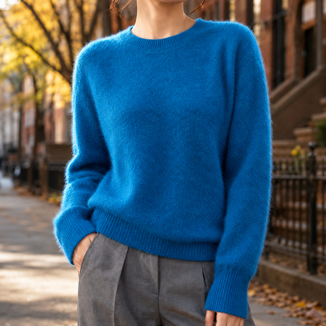 Olympia-Rae Cashmere Sweater - Blue