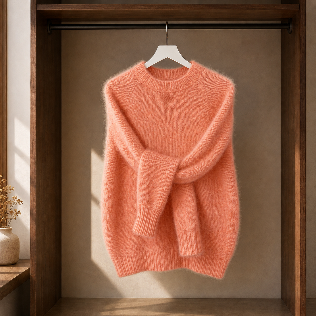 Tabitha-Jade Brushed Sweater - Coral Orange
