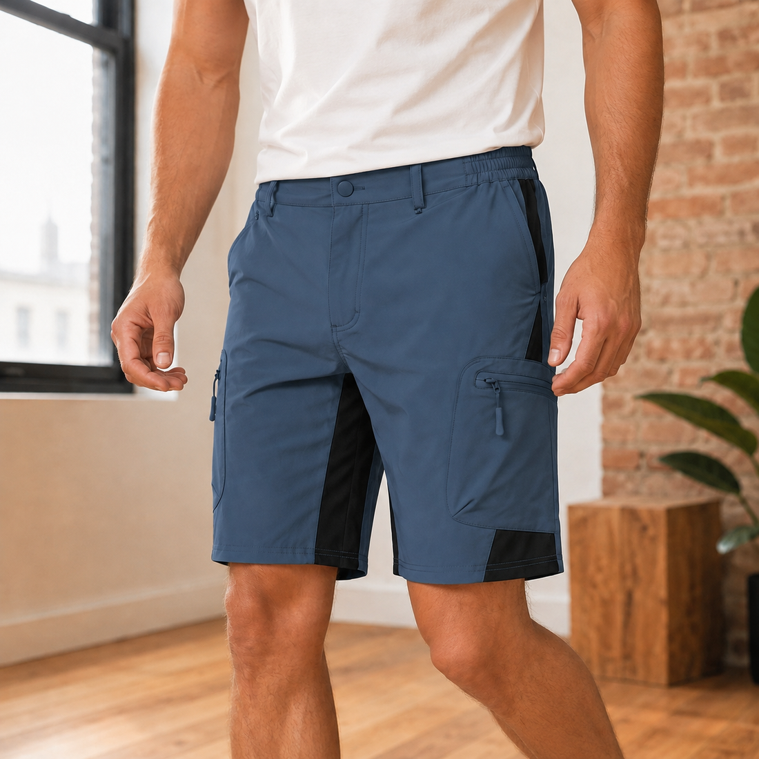 Emmett Utility Shorts - Blue Gray