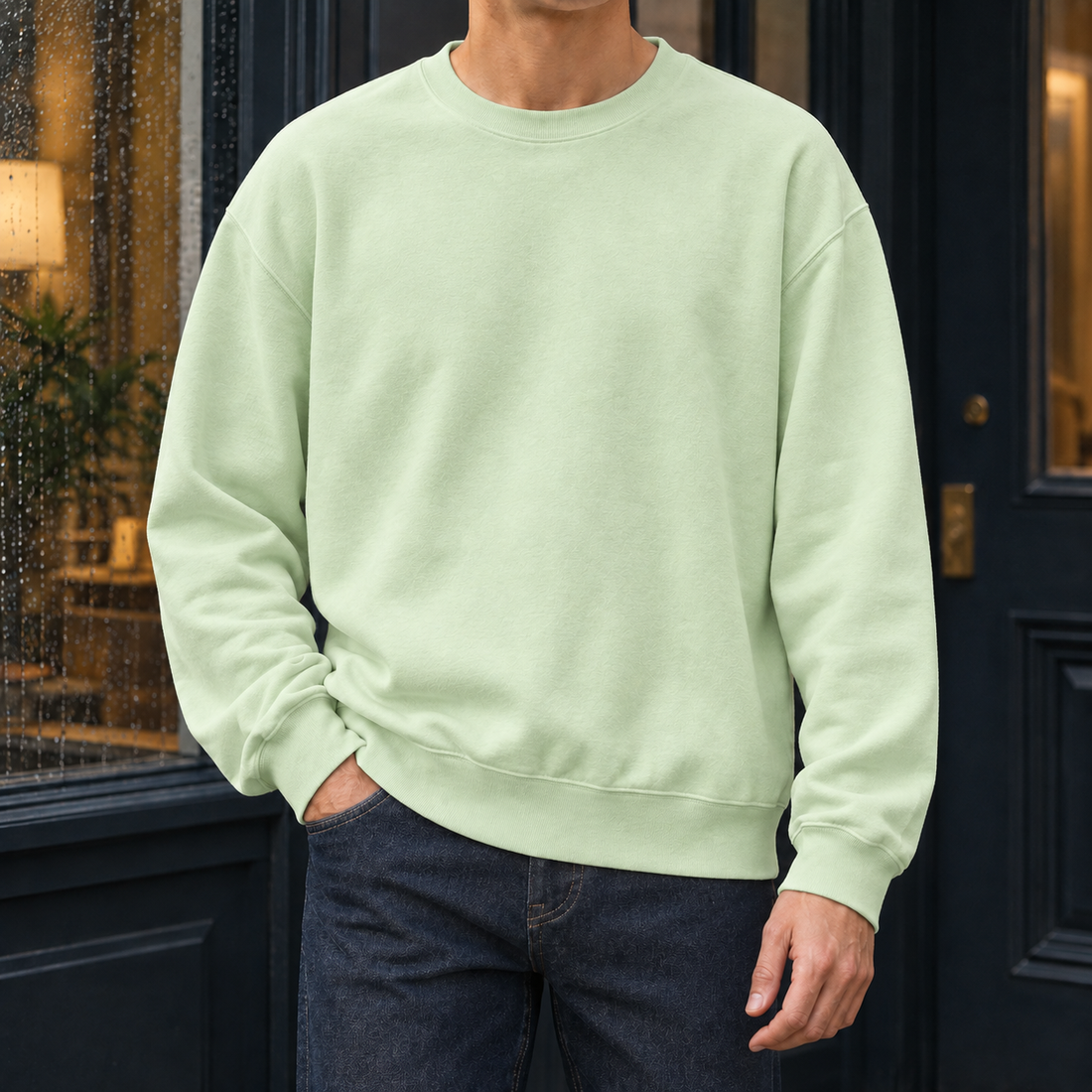 Jacob Crewneck Sweater - Matcha Green