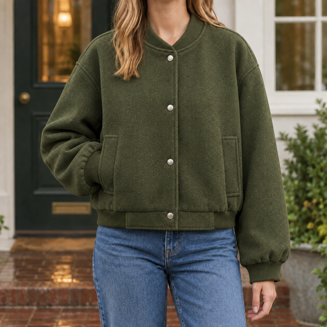 Armelle-Marie Bomber Jacket - Army Green